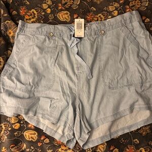 Torrid light blue chambray Cargo Shorts